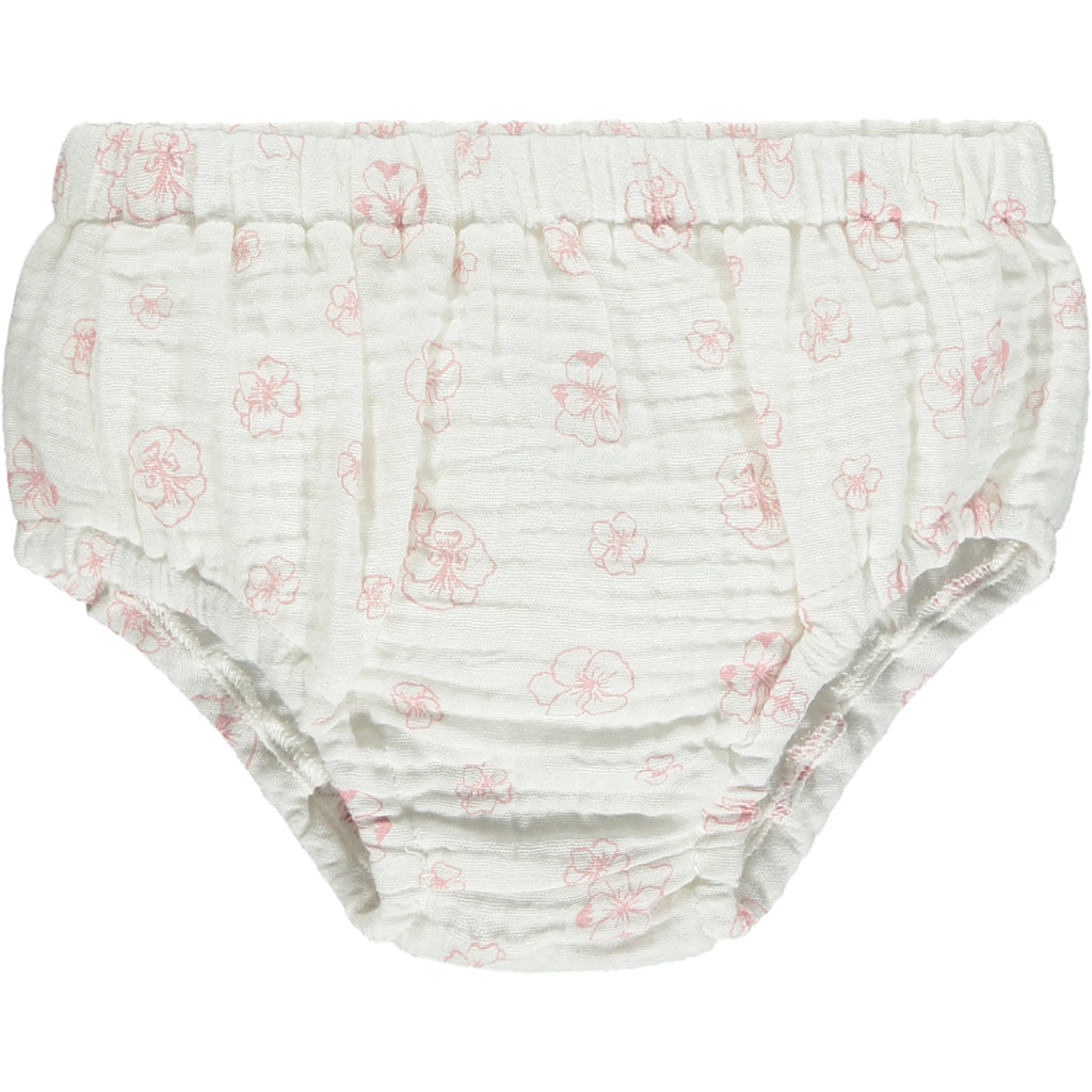 white gauze diaper cover pants