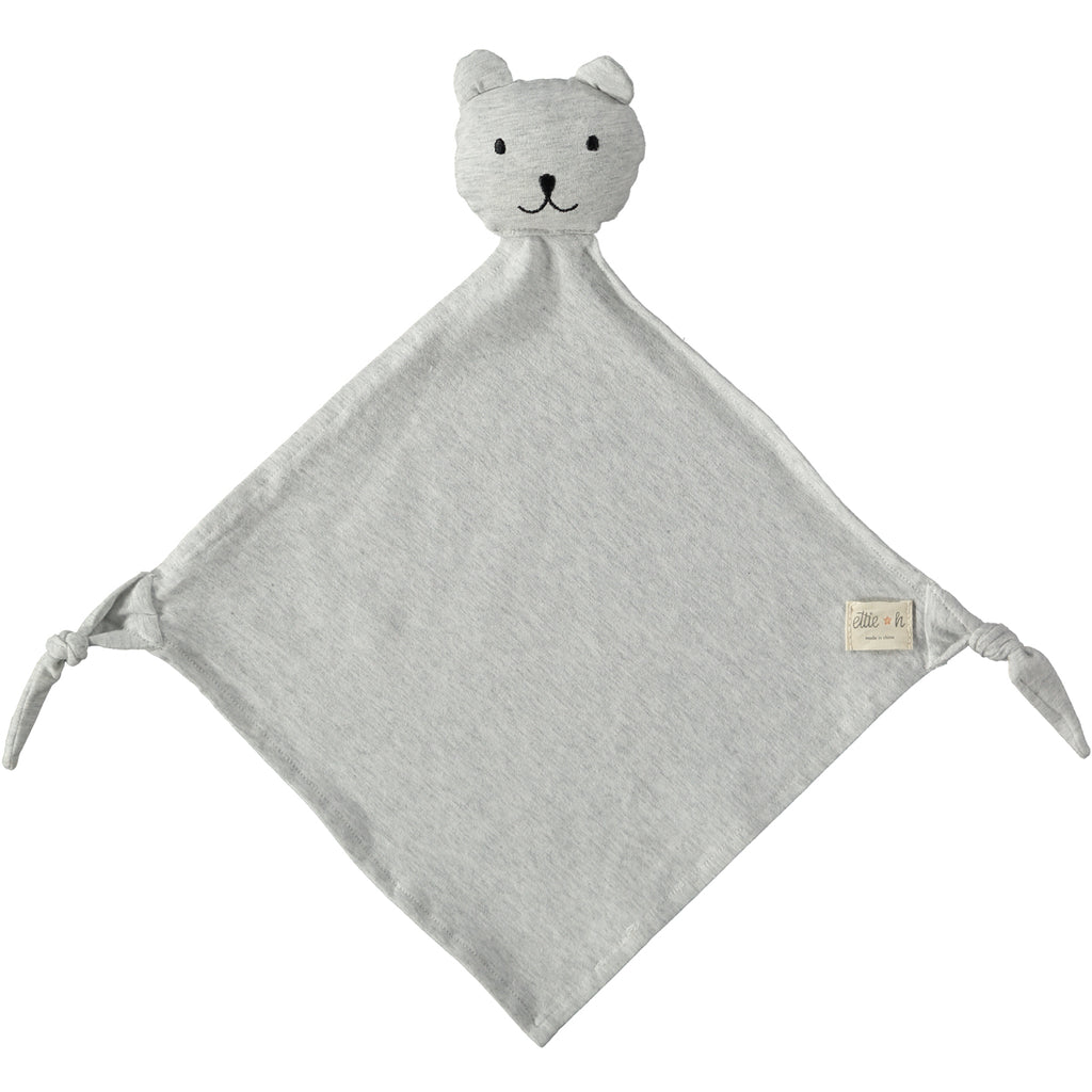 bear lovey cuddly comforter grey jersey