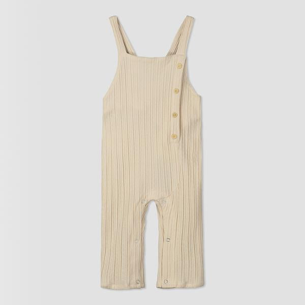 jersey overalls dungerees off set buttons on one side cream boys outfit girls outfit